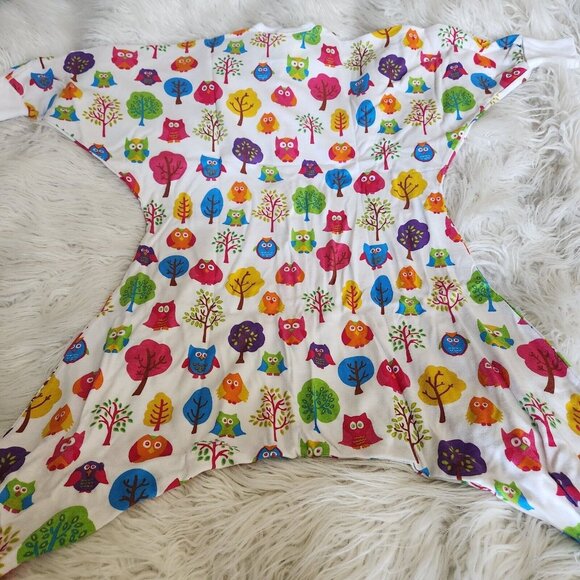 SLEEPING BABY Flying Squirrel Pajama 2T 3T Tree Owls Forest NEW - Picture 9 of 11